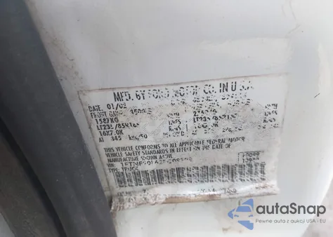 2002 Ford F-250 Xl/Xlt z USA, uszkodzony, nr VIN 1FTNF20L62EC09128